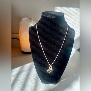 100% Pure Rose Gold 14k Rope Chain w.10k Yellow Gold 🦂 Pendant w.Diamonds!